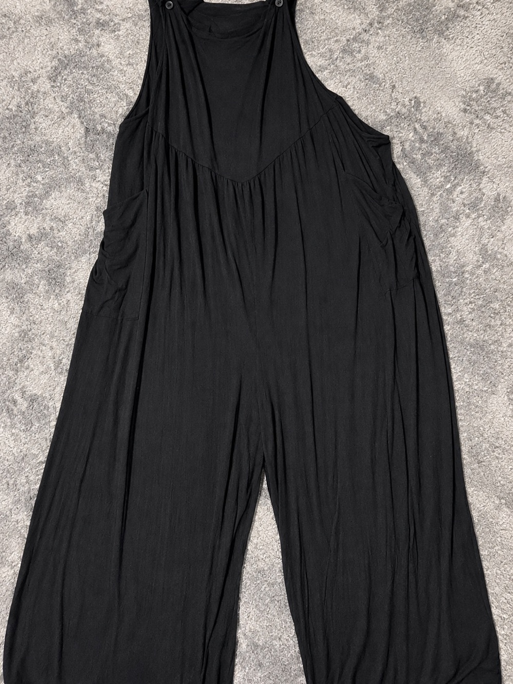 torrid Black Flowy Wide-Leg Jumpsuit with Pockets
